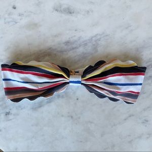 Marysia Antibes Scalloped Bandeau Bikini Top in Multicolor